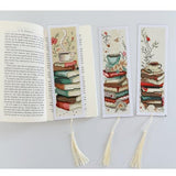 VIGEGU 5 Pack Cross Stitch Kits for Beginners,Coffee Stamped Cross Stitch Kits Bookmarks for Women,11ct Cross Stitch Embroidery Kit for Beginners Crafts for Adults