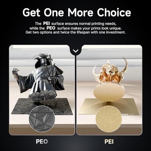 YOOPAI Double-Sided PEI+PEO Build Plate for Bambu Lab 3D Printer, 257x257mm 3D Printer Bed for Bambu Lab A1 X1 X1C/P1P/P1S 3D Printers YOOPAI