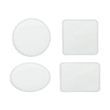 GREYWAWA 10 Pcs Sublimation Patches Blank Iron on Patches 8 Shapes Blank Leather Hat Patches for Hat Shirt Dress Sweater Jeans, 7.6cm/2.99in, Round 3 GREYWAWA