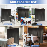 Room Divider, 73x75inch Large Single Panel Privacy Screen with Wheels,Thickened Fabric,Portable Partition Wall for Room Separation,Freestanding Room Separator for Indoor Office,Bedroom,Outdoor Patio XGMDD