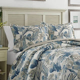 Tommy Bahama - California King Comforter Set, Soft Woven Bedding with Matching Pillowcases & Bed Skirt, Medium Weight for Year Round Comfort, 4 Piece Bed Set (Raw Coast Blue) Tommy Bahama