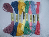 kkhouse 50 pcs Random Color Embroidery DIY Silk Line Branch Threads Similar Dmc Thread Floss Skein Cross Stitch Thread kkhouse