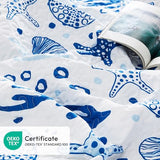 Love's cabin Twin Quilt Bedding Set Coastal White Bedspreads - Soft Bed Summer Beach Nautical Quilt Lightweight Bedspread- Reversible Bedding Coverlet for All Season - 2 Piece Love's cabin