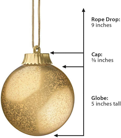 Xodus Innovations WP550-3 Outdoor LED Ornament, Battery Powered Pulsing Globe Sphere Lights with Dusk Sensor (Pack of 3) (Gold)