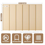 6 Panel Room Divider and Folding Screen,Bamboo Room Divider for Room Separation,67" H x 92.1" W COCOSICA