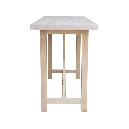 IC International Concepts Bar Height Table, Unfinished - WoodArtSupply