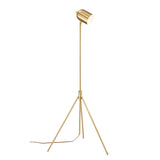 O'Bright Helios - Adjustable Tripod LED Floor Lamp, Dimmable, Swivel Head, Perfect for Reading and Task Lighting, Antique Brass O'Bright