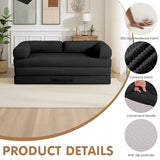 NLDD Convertible Sofa Bed King,5-in-1 Folding Boneless Couch Corduroy Futon Sofa Bed,Tri-Fold Mattress with Removable Armrests & Handle,Sleeper with Pull Out Bed for Small Space Living Room Bedroom NLDD