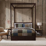 Eddie Bauer - Full/Queen Quilt Set, Premium Cotton Reversible Bedding with Matching Shams, Patchwork Luxurious Bedding Set (Classic Patchwork Green, Full/Queen) Eddie Bauer