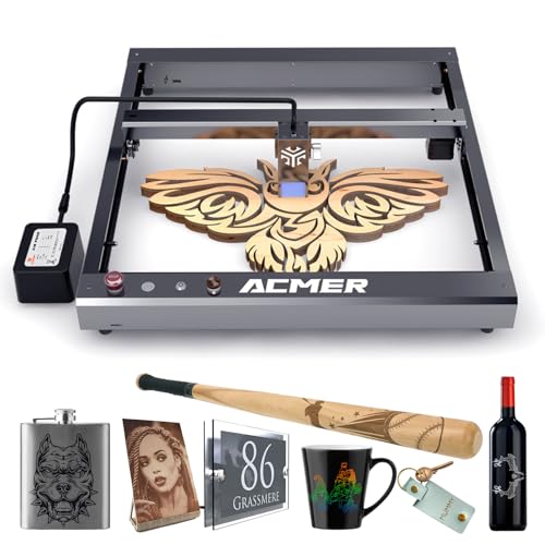 P2 Laser Engraver, 10W Output Laser Cutter, 50W Laser Engraving Machine, CNC Laser Cutter and Engraver Machine for Stainless Steel, Wood, Metal, Acrylic, Leather etc. - WoodArtSupply