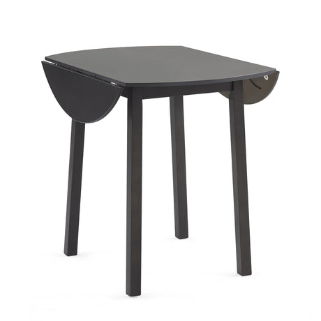 VINGLI 35" Solid Wood Kitchen Table, Drop Leaf Dining Room Desk for Small Spaces, Small Kitchen, Expandable Folding Round Table for Home, Apartment,Office, Brown VINGLI