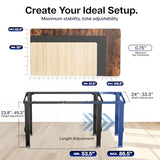 VIVO Premium Electric 4-Leg Dual Motor Standing Desk Frame for Table Tops up to 107 x 53 inches and 330 lbs, Memory Controller Height Adjustment, Frame Only, Black, DESK-E-P4B VIVO