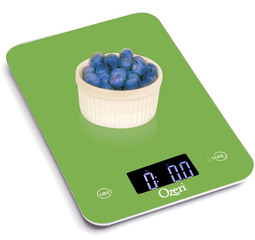 Ozeri Touch Professional Tempered Glass Digital Kitchen Scale, Lime Green Ozeri