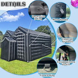 23x16.5x12 FT Inflatable Nightclub,Large Black Inflatable Club Party Tent for Adults with Blower,Inflatable Night Club for Event Party Exhibition Wedding Business Yiersanwin