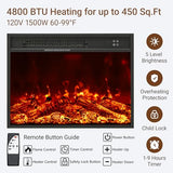 70-inch Electric Fireplace with Mantel, Fireplace TV Stand, Farmhouse Style Console Height Wooden Entertainment Center with Storage,4800 BTU 60-99°F Heating for Living Room,Bedroom TRONLEE