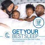 SafeRest Zippered Mattress Protector - Premium15-18 Inch Waterproof Mattress Cover for Bed - Breathable, Noiseless Washable Mattress Encasement - King SafeRest