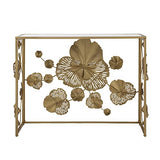 A&B Home Gold Console Table with Mirrored Glass Top - Mid Century Modern Console Table with Metal Frame for Living Room Entryway Foyer Hallway, 40" x 12" x 31" A & B Home
