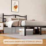 Snaye 14 Inch Queen Bed Frame with Headboard, Heavy Duty Metal Platform Bed Frame Queen Size Mattress Foundation with Sturdy Steel Slats, Easy Assembly Noise Free Snaye
