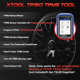XTOOL TP150 TPMS Programming Tool, Universal TPMS Tire Sensor Relearn/Reset/Activate/XTOOL TS100 Sensor Programmer, Tire Pressure Monitor System Diagnostics Tool XTOOL