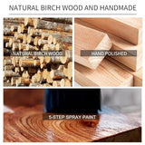 LOZABEE Wood Coat Rack Stand, Vintage Wooden Coat Rack Freestanding with Sturdy Round Base,Classic Coat Racks with 14 Hooks, Natural Birch Wood Standing Coat for Entryway (Vintage Round chassis) LOZABEE