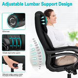 Indulgear 500lbs Big and Tall Office Chair, Heavy Duty Office Chair for Heavy People, High Back Executive Desk Chair with Adjustable Lumbar Support,Quiet Rubber Wheel,Pocket Spring Cushion Indulgear