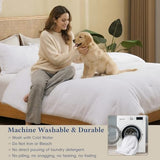 David's Home Waffle Weave Comforter Set 3PCS King Size, Soft Breathable Lightweight Cozy Skin-Friendly Warm for All Season, Elegant Aesthetic Home Decor Bedding Set with Pillow Shams, White David's Home