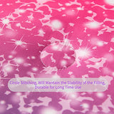 RYNGHIPY 6Pcs Twin Gradient Pink Purple Glitter Comforter Sets for Teens Girls Kids, Colorful Rainbow Glitter Themed Bedding Set RYNGHIPY