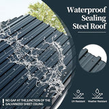 SUNLEI 12X20 FT Carport, Heavy Duty Carport Canopy with Galvanized Steel Roof and Frame, Metal Carport Upgraded Extra Large Garage for Pickup, Boat, Car and Tractors SUNLEI