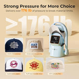 HTVRONT Auto Hat Press Machine - Hat Heat Press Machine with Precise Temp&Timer Control, Hat Heat Press Machine for Caps with 2 Platens, Compatible with DTF Film, Embroidery, Sublimation (Blue) HTVRONT