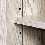 Walker Edison Wren Classic White Wash TV Console for 65 + Inch Television Fireplace Entertainment Center, 58 Inch Walker Edison