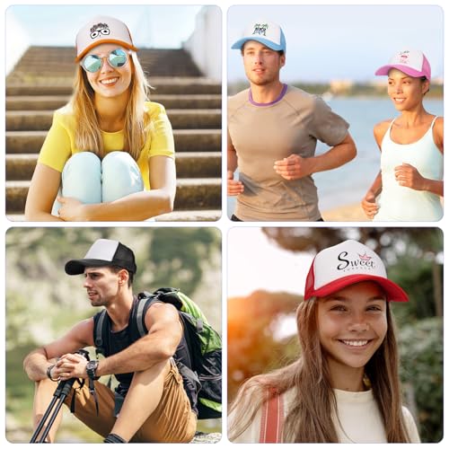 Ultrafun 10 Pack Trucker Hat Mesh Sublimation Blank Hats Adjustable Baseball Caps Hats for Men Women (Multicolor) Ultrafun