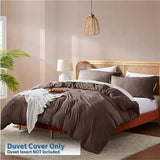 Nestl Twin Duvet Cover Set - Soft Double Brushed Chocolate Brown Duvet Cover Twin/Twin XL, 2 Piece, with Button Closure, 1 Duvet Cover 68x90 inches and 1 Pillow Sham