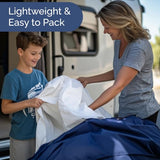 RV King Size Sheet Set 72 X 80 - 4 Piece RV Short Queen Bed Sheets - Ultra Soft, Breathable & Cooling - Designed for Bunks, Trailers & Camper - Fits 8” to 12" Mattress - Hotel Luxury Bedding - White CGK Unlimited