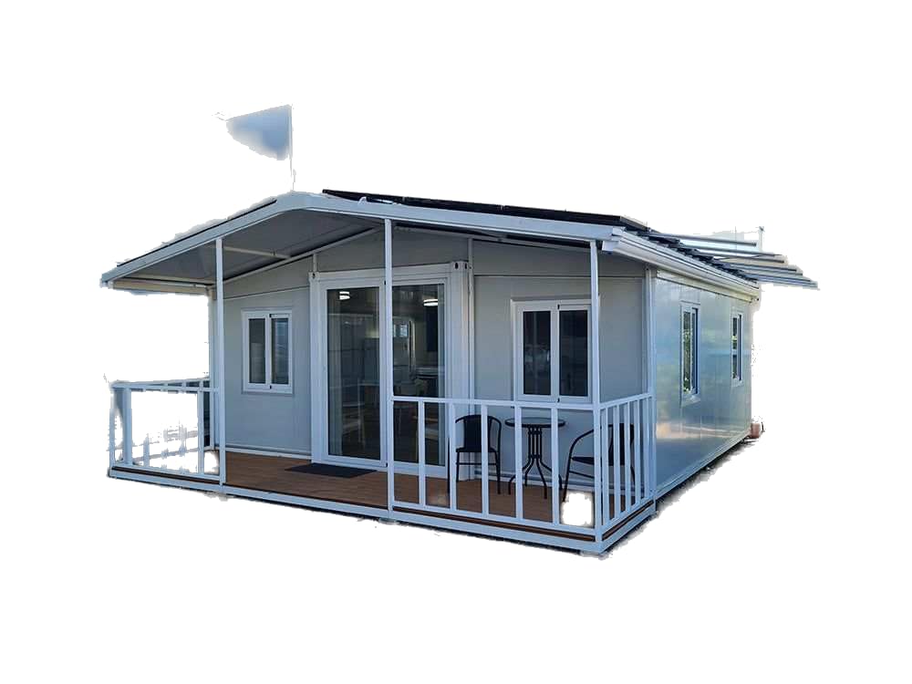 Nexiqe Tiny House for Adults Living, Expandable Container House, Prefabricated Mobile House, 2 bedrooms 1 Bathroom and Kitchen Portable House - WoodArtSupply