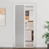 Insuluxe Shading Custom Size Interior Sliding Door/Room Divider/Closet Door/Space Saving Easy to Clean Waterproof Made in Canada No Duties (Grey - Blackout) Insuluxe Shading