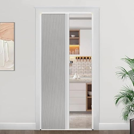 Insuluxe Shading Custom Size Interior Sliding Door/Room Divider/Closet Door/Space Saving Easy to Clean Waterproof Made in Canada No Duties (Grey - Blackout) Insuluxe Shading