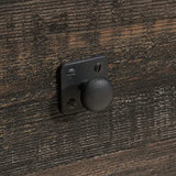 Sauder Steel River Desk, L: 47.48" x W: 23.47" x H: 29.53", Carbon Oak Finish Sauder