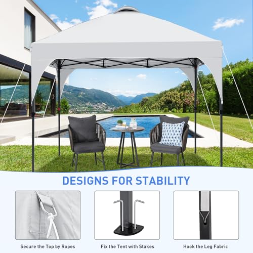 Oneofics Pop Up Canopy, 10x10 FT Instant Outdoor Canopy Tent with Carrying Bag, 3 Adjustable Heights - Portable for Outdoor Activities Oneofics