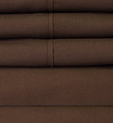 Twin Size Bed Sheets - 4 Piece 1500 Supreme Collection Fine Brushed Microfiber Deep Pocket Twin Sheet Set Bedding - 1 EXTRA PILLOW CASES, GREAT VALUE, Twin, Brown Sweet Home Collection