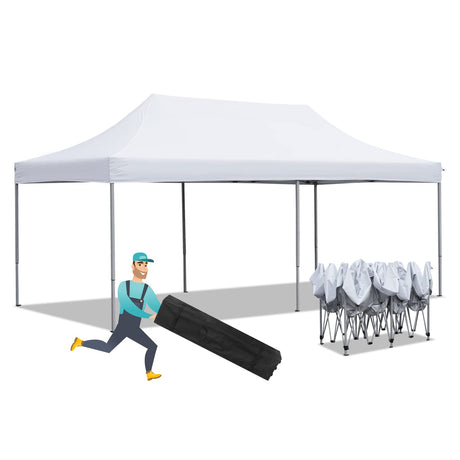 10x20 FT Pop up Canopy, Wonlink Folding Heavy Duty Height Adjustable Instant Shelter Gazebos with Wheeled Bag Waterproof Wonlink
