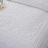 Brandream White Quilts Twin Size Cotton Bedspread Matelasse Bedding Coverlet Set 2-Piece Daybed Single Bed Spreads Brandream