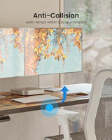 FEZIBO 55×32 inch L Shaped Electric Corner Standing Desk, 4 Memory Height Settings,Home Office & Computer Height Adjustable Table, Ergonomic Sit and Stand Up Workstation with Splice Board,Rustic Brown FEZIBO