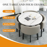 Kitchen Dining Table Set - Simple Small Round Conference Table - #23-70 * 75cm/27.5 * 29.5in OCAZI