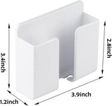 CEI&BPY 2Pcs Phone Holder Wall Mounted, Phone Stand with Self Adhesive. Phone Holder for Shower/Charging.Compatible with iPhone and Android (2Pcs-White) CEI&BPY