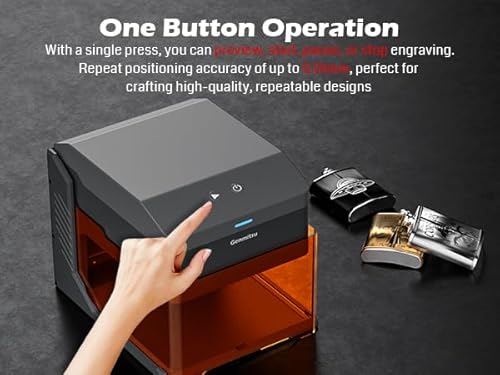 Genmitsu Kiosk 5W 5000mW Laser Engraver, Light Weight & Portable Laser Engraver Machine, Home Laser Cutter with Acrylic Enclosure for Wood/Leather/Metal, 3.9'' x 3.9'' Engraving Area, Safety Class 1 SainSmart