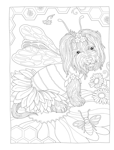 Creative Haven Best-Dressed Pets Coloring Book; Adorable Animals; REALLY Cute Dogs and Cats! (Adult Coloring Books: Pets)