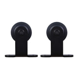 CCJH 6.6FT Sliding Barn Door Hardware Kit, Heavy Duty, Smoothly and Silently, Easy to Install, Fit 39.6" Width Single Door Panel, T-Shaped Style Black CCJH