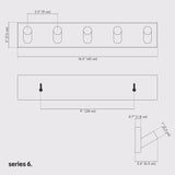 LARHN Wall Mounted Coat Rack, Wooden Wall Coat Rack with 5 Hooks (2-Pack), 16.5″ Wall Hook Rack, Coat Rack Wall Mount - Modern Scandinavian Home Decor - Series 6 LARHN