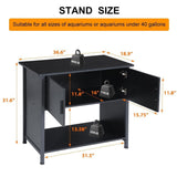 SMONTER Aquarium Stand 40 Gallon Metal Fish Tank Stand Cabinet with Storage Shelf, W36.6*D18.9*H31.5 (Stand Only) SMONTER