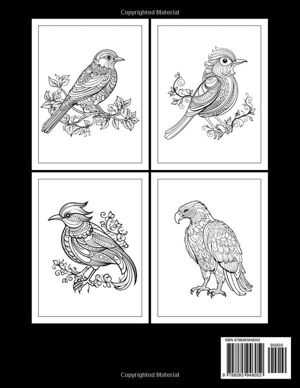 Relaxing Birds: Adult Coloring Book for Stress Relief (Relaxing Adult Coloring Book Series for Stress Relief) Majosta
